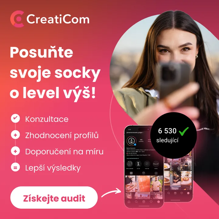 Banner CreatiCom: Posuňte svoje socky o level výš. Získejte audit.