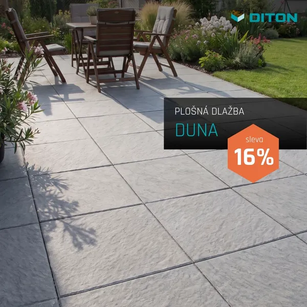 DITON: Plošná dlažba Duna, sleva 16 %