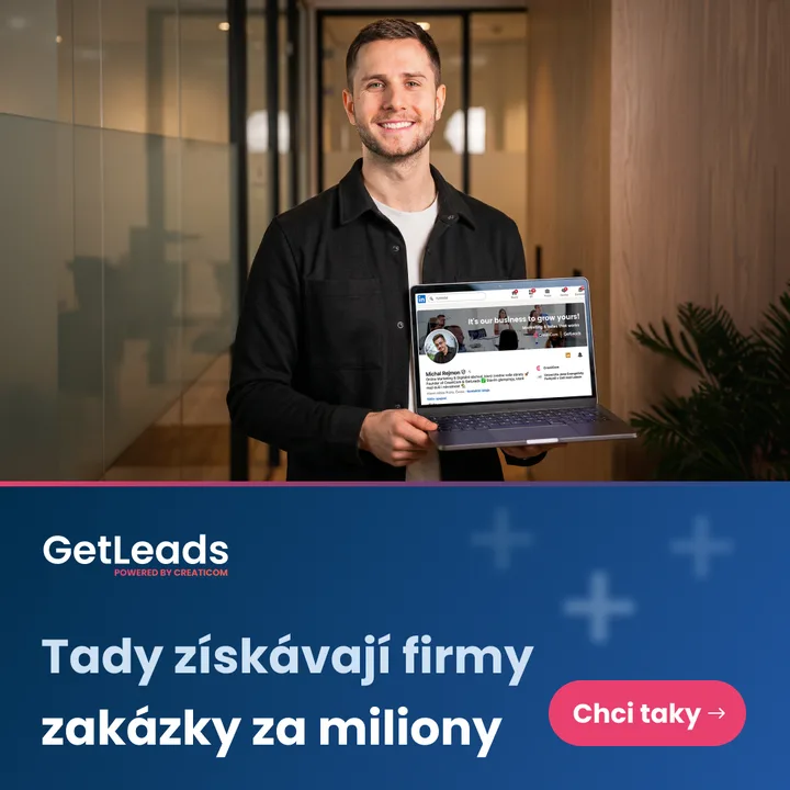 Banner GetLeads: Tady získávají firmy zakázky za miliony.