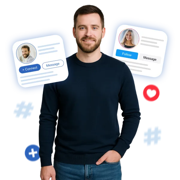 LinkedIn marketing ilustrace – propojení lidí