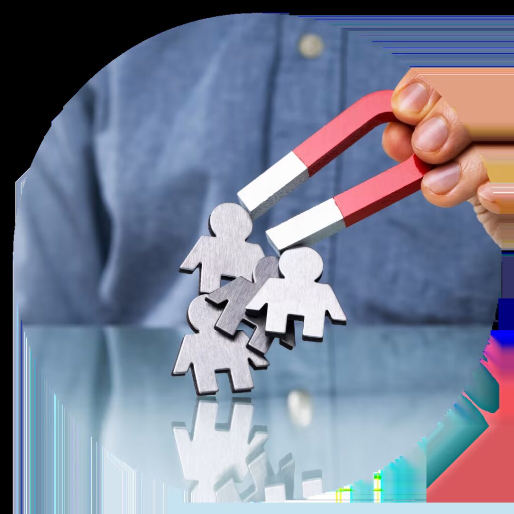 Symbol akvizice zákazníků přes LinkedIn