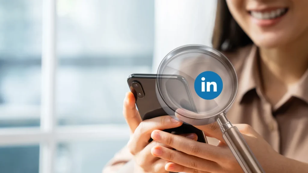 LinkedIn profil na notebooku – stock foto